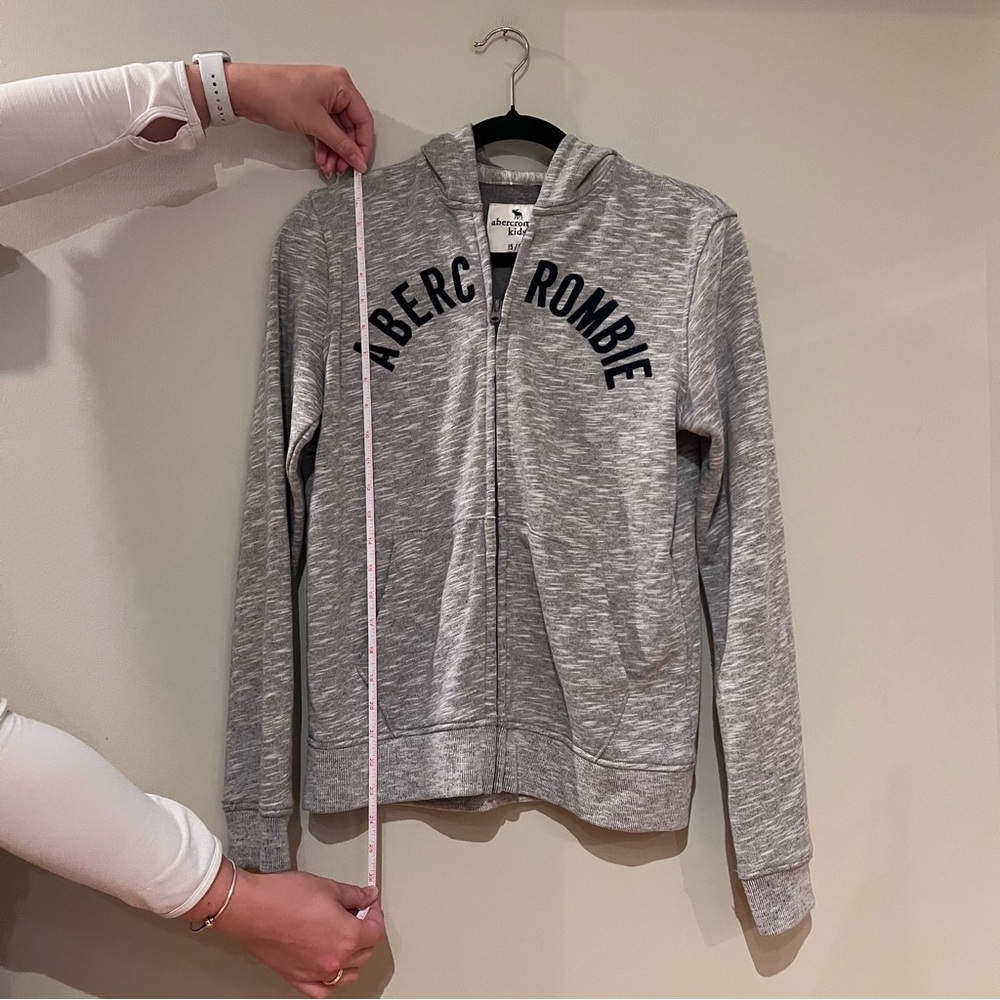 Abercrombie Kids Gray Zip Up Sweatshirt - Picture 4 of 5